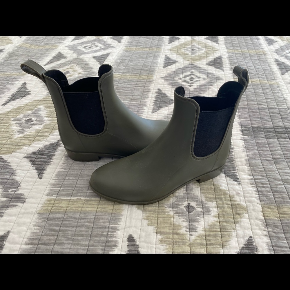 Olive Ankle Rain Boots - Picture 2 of 3